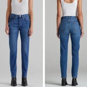 NEW NWT EDWIN JEANS HANA HIGH RISE STRAIGHT LEG STRETCH ORGANIC COTTON DENIM 31